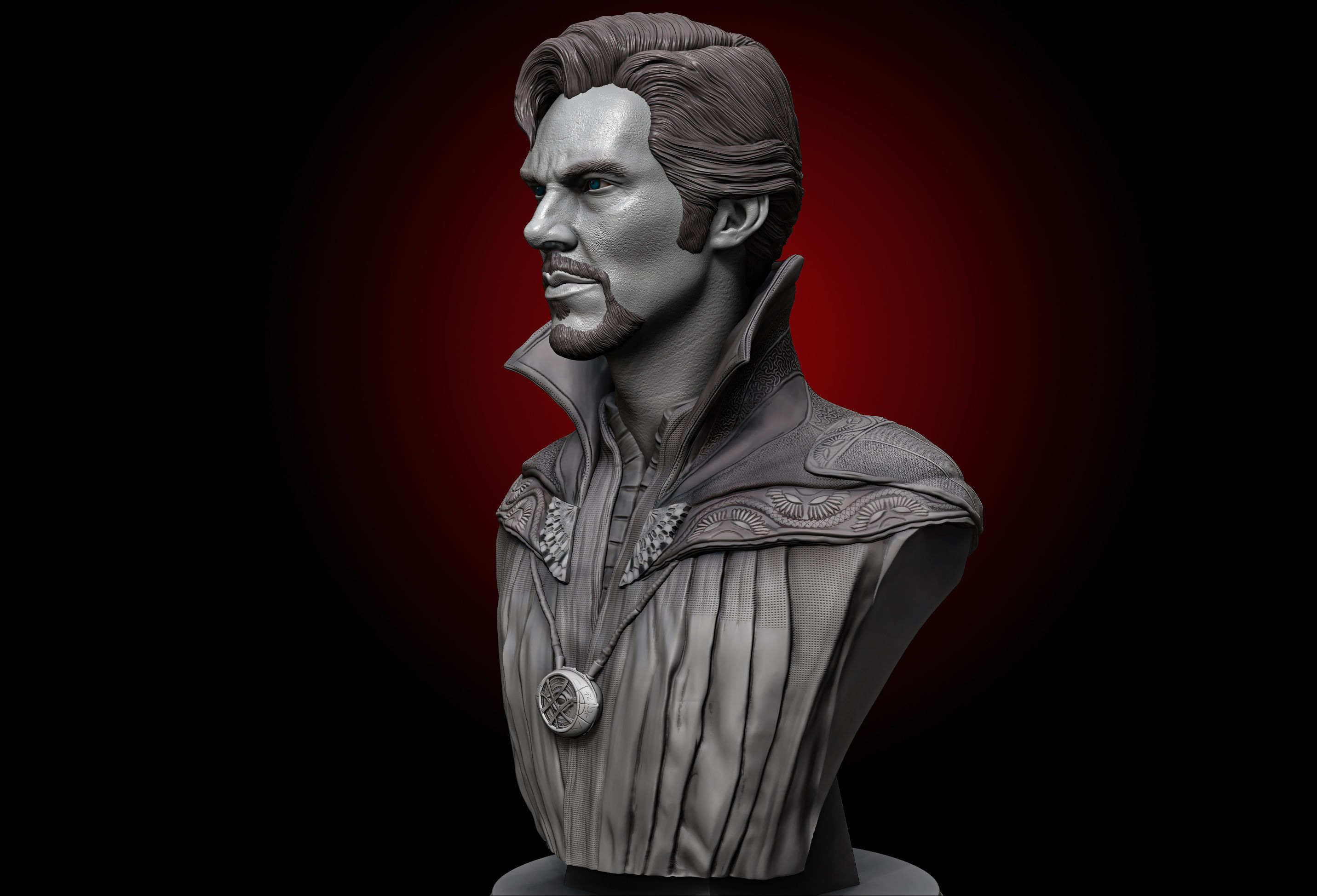Doctor Strange-Benedict Cumberbatch Bust 3D print model_3