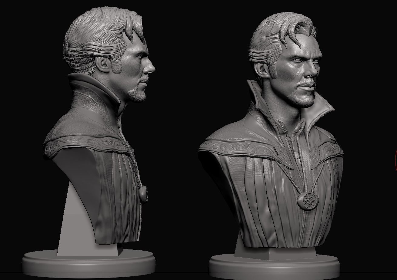 Doctor Strange-Benedict Cumberbatch Bust 3D print model_10