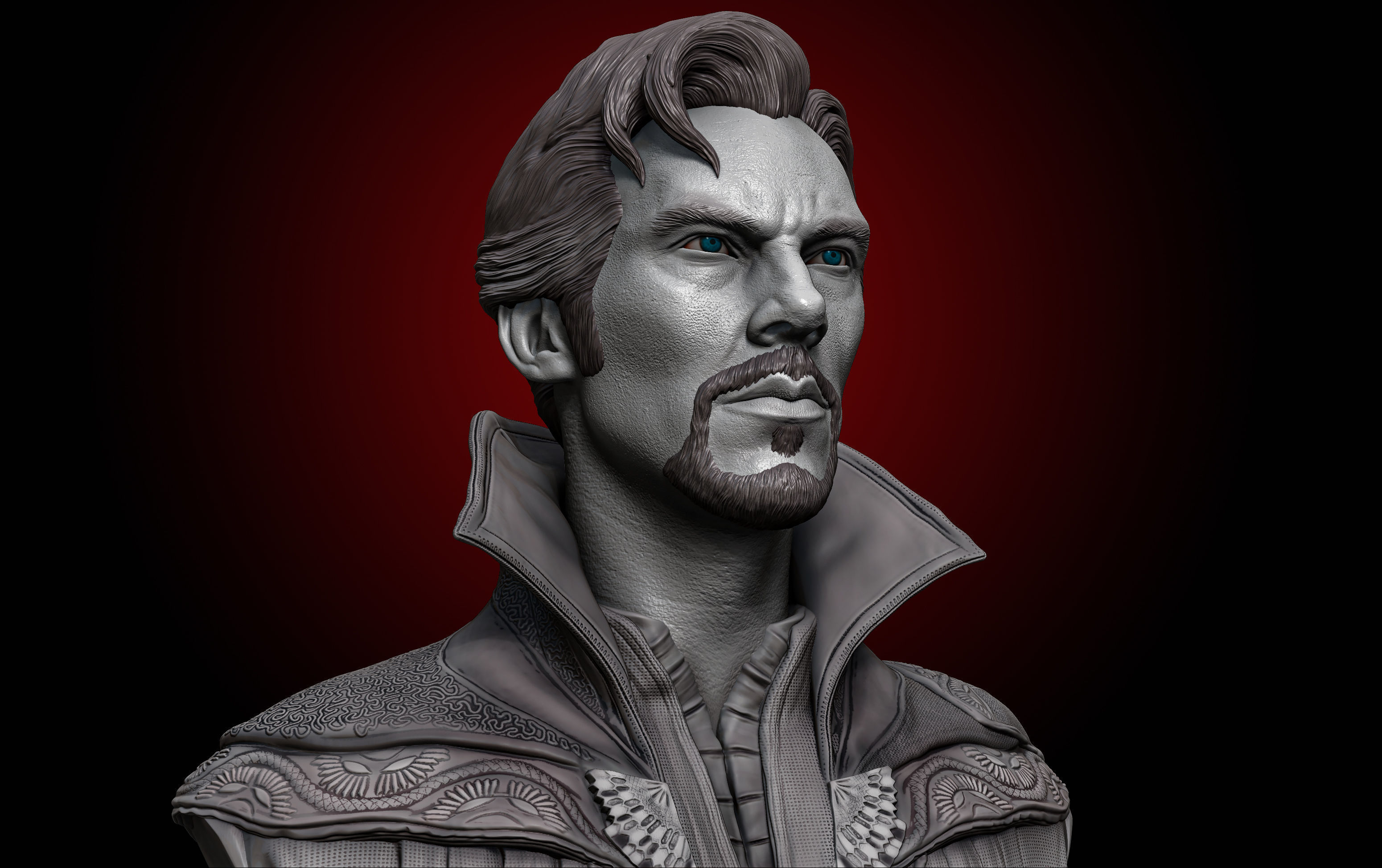 Doctor Strange-Benedict Cumberbatch Bust 3D print model_1