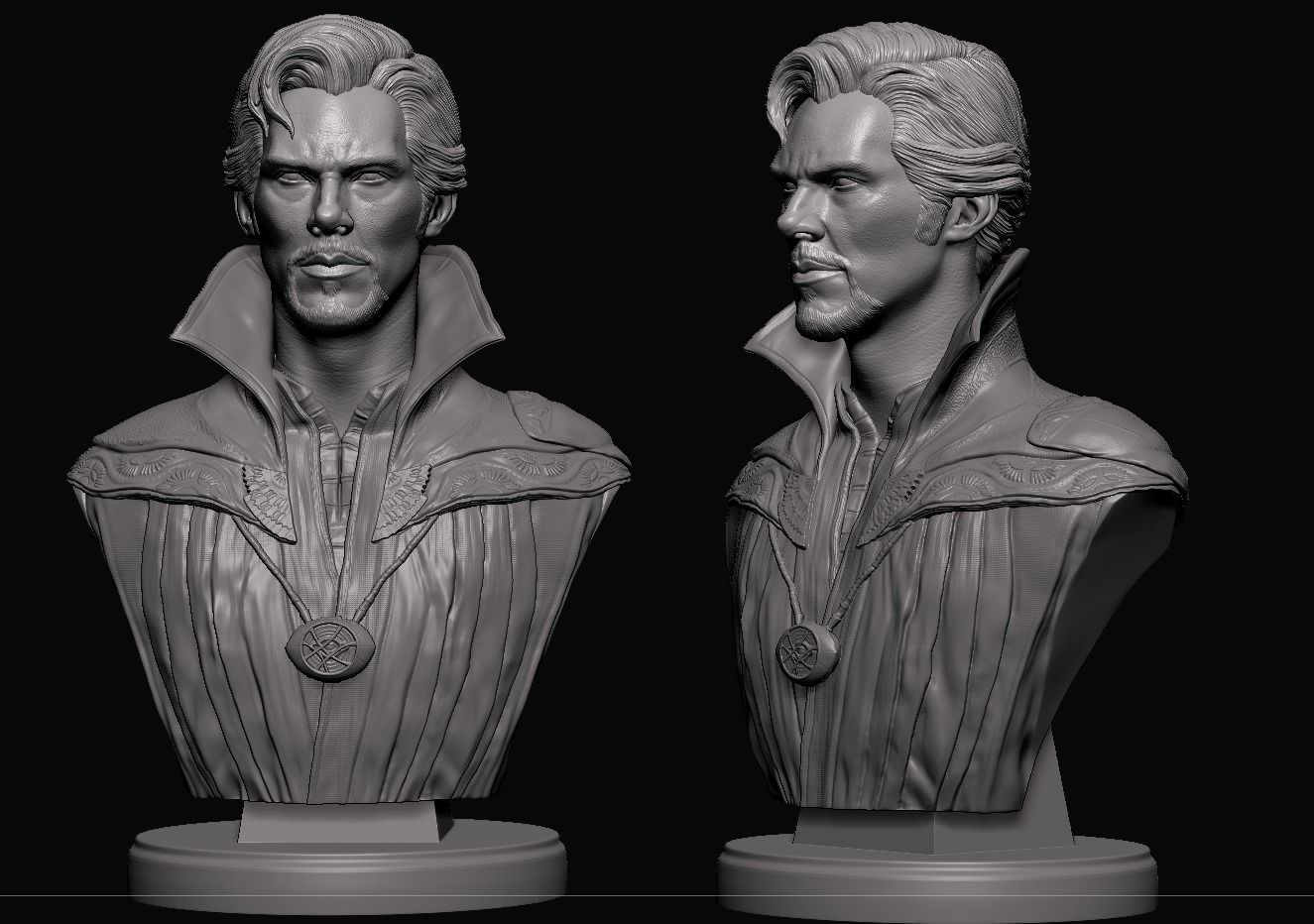 Doctor Strange-Benedict Cumberbatch Bust 3D print model_7