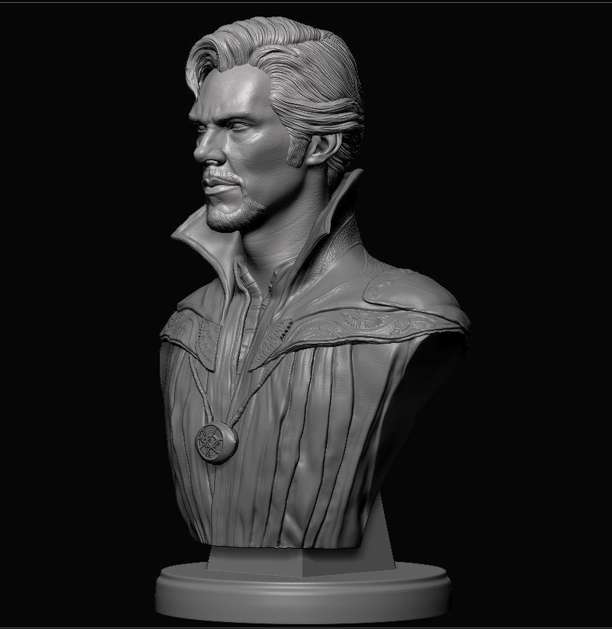 Doctor Strange-Benedict Cumberbatch Bust 3D print model_18