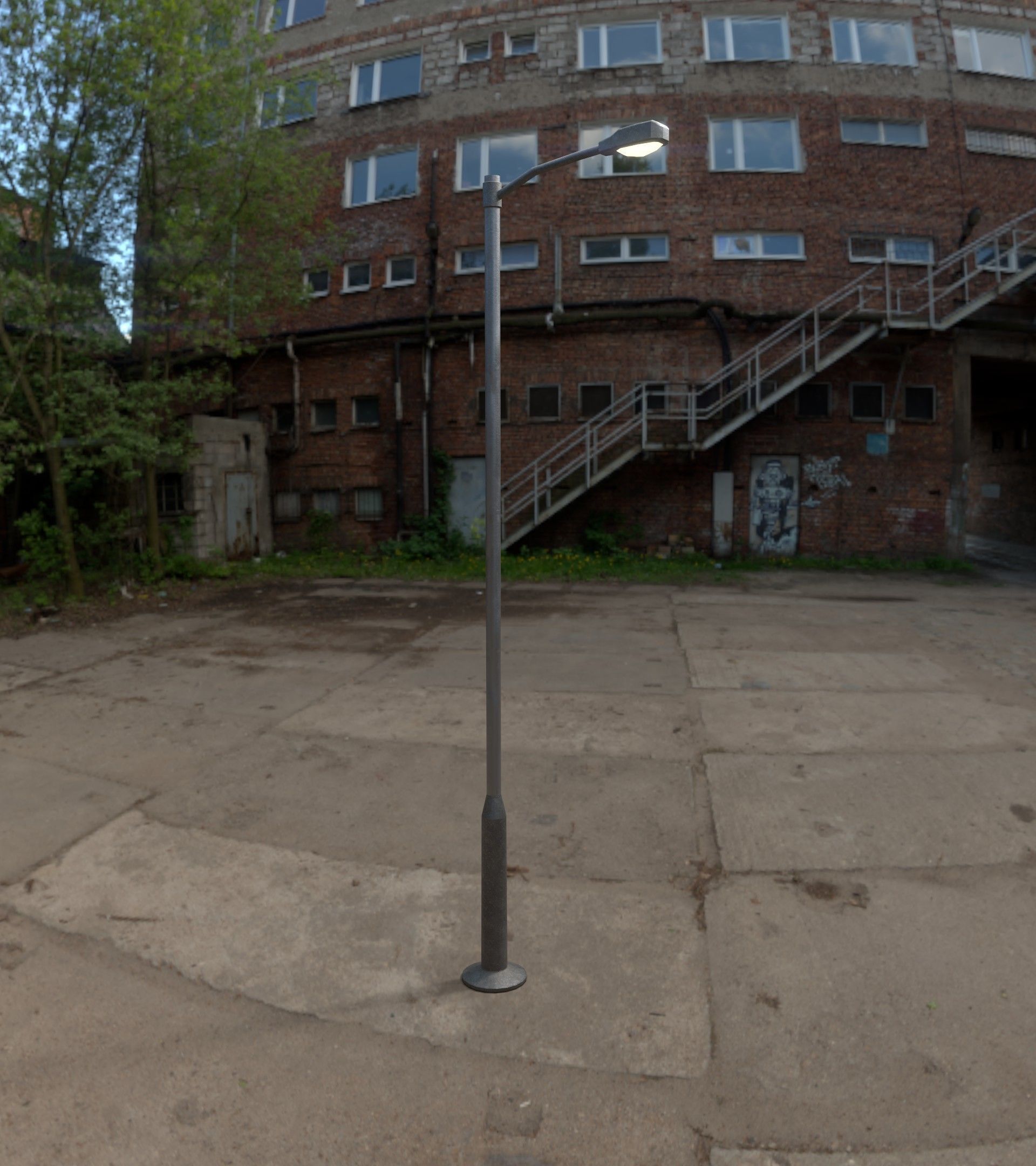 Highway Light Low-poly 3D model_4