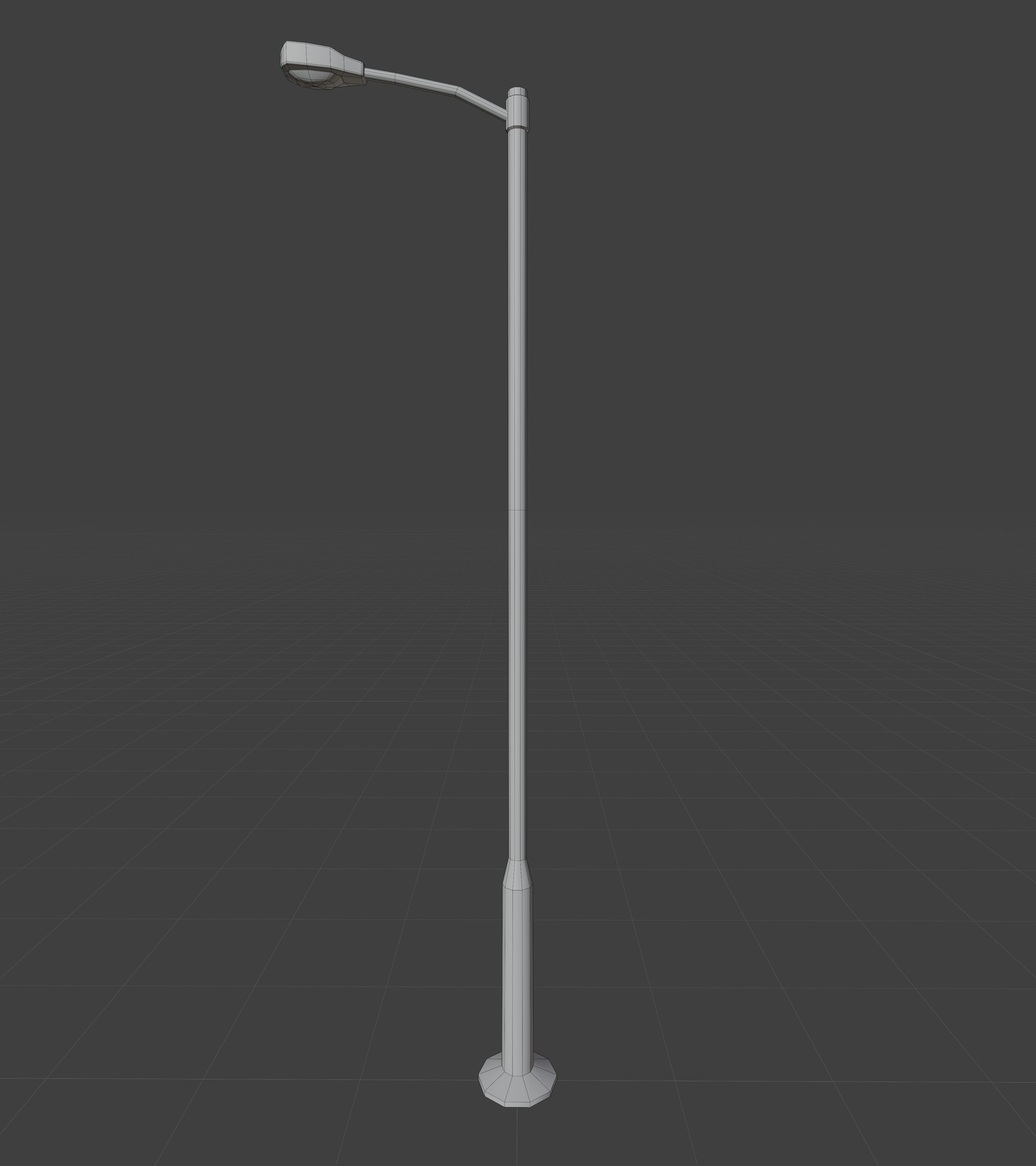 Highway Light Low-poly 3D model_5