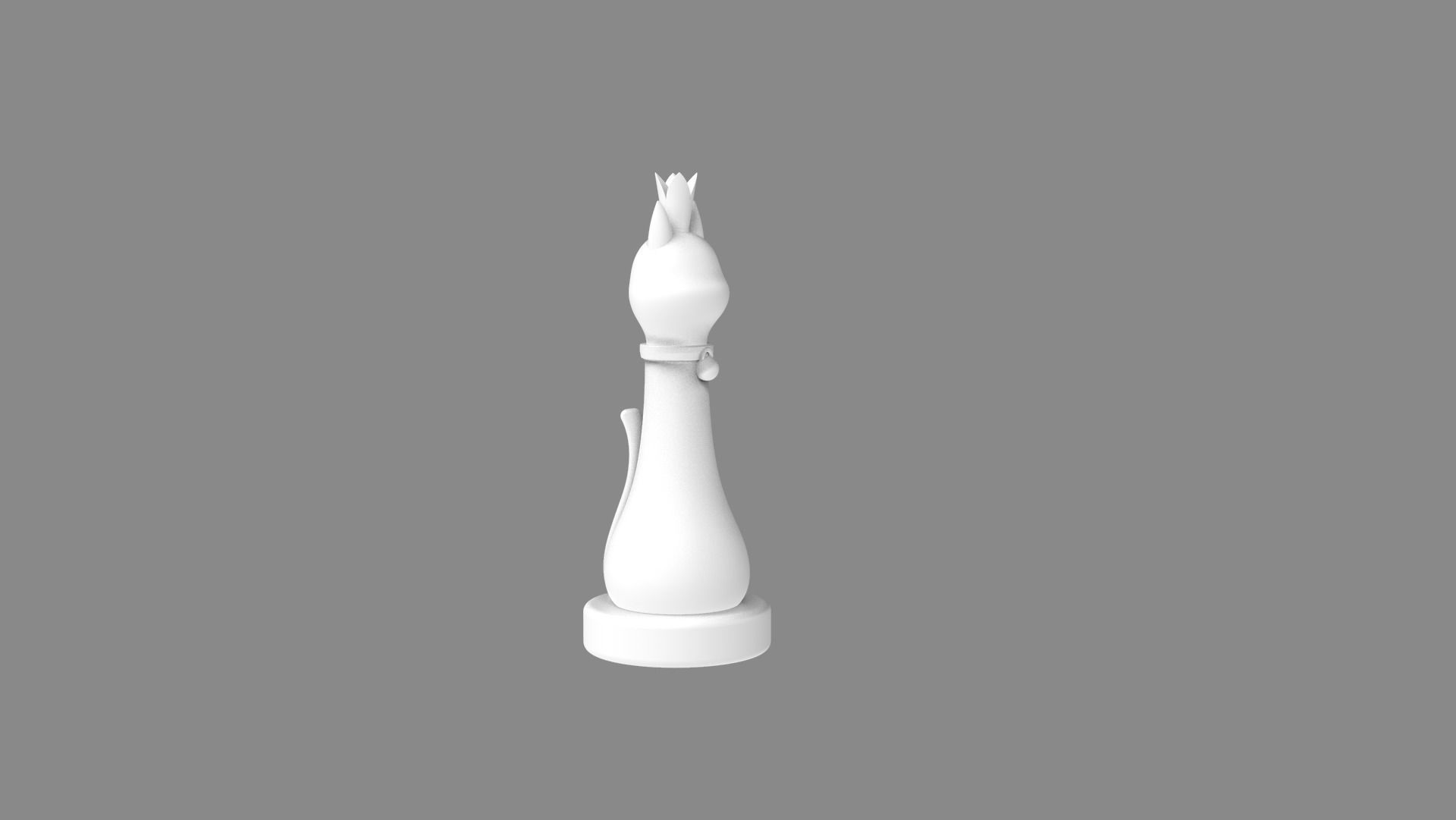 Royal Cats Chess Pieces 3D print model_2