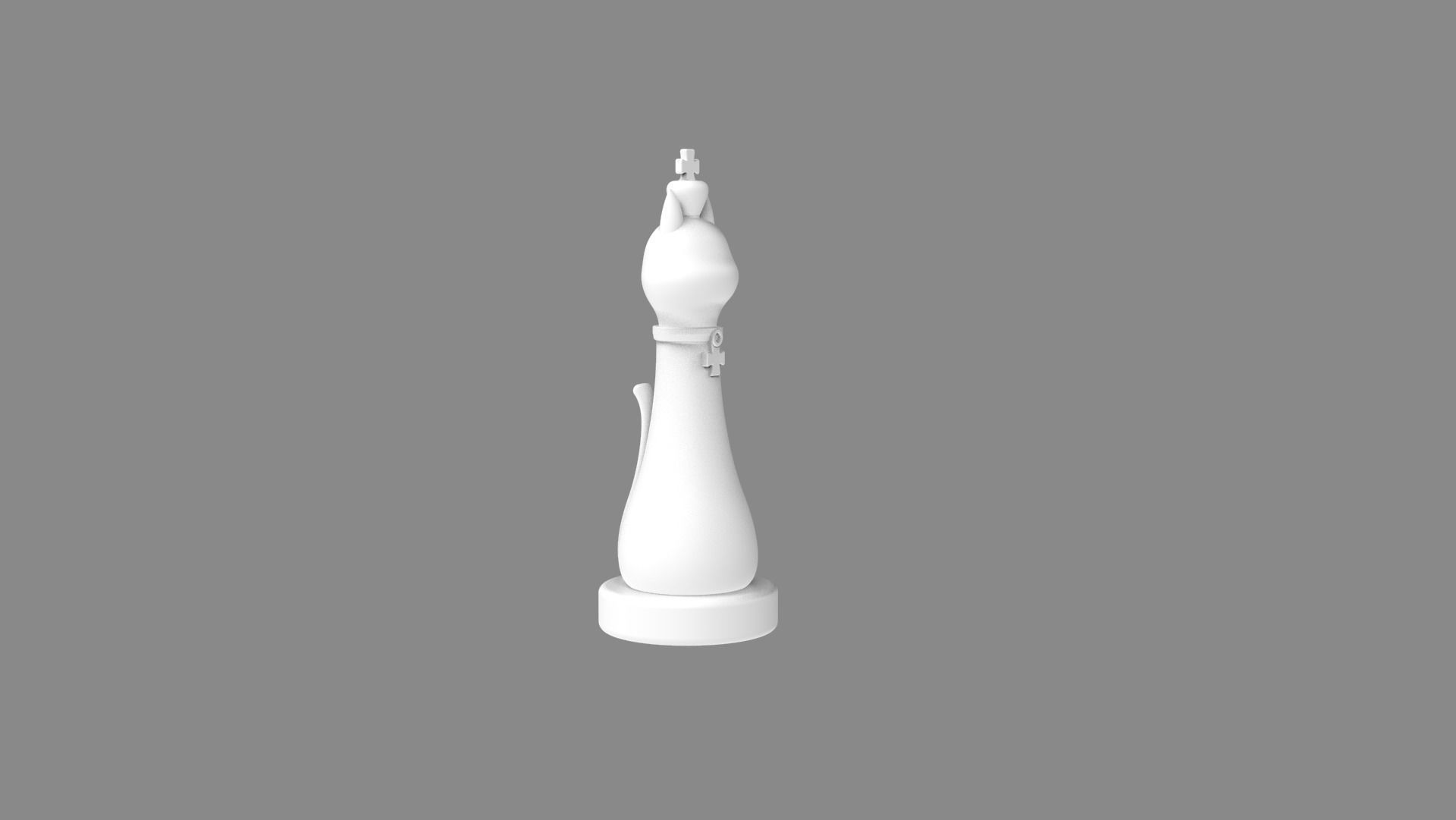 Royal Cats Chess Pieces 3D print model_1