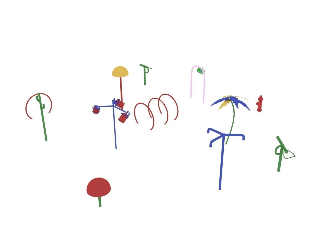 Playground splash zone 3D model_3