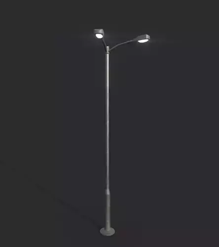 Double Highway Light 1 Low-poly 3D model