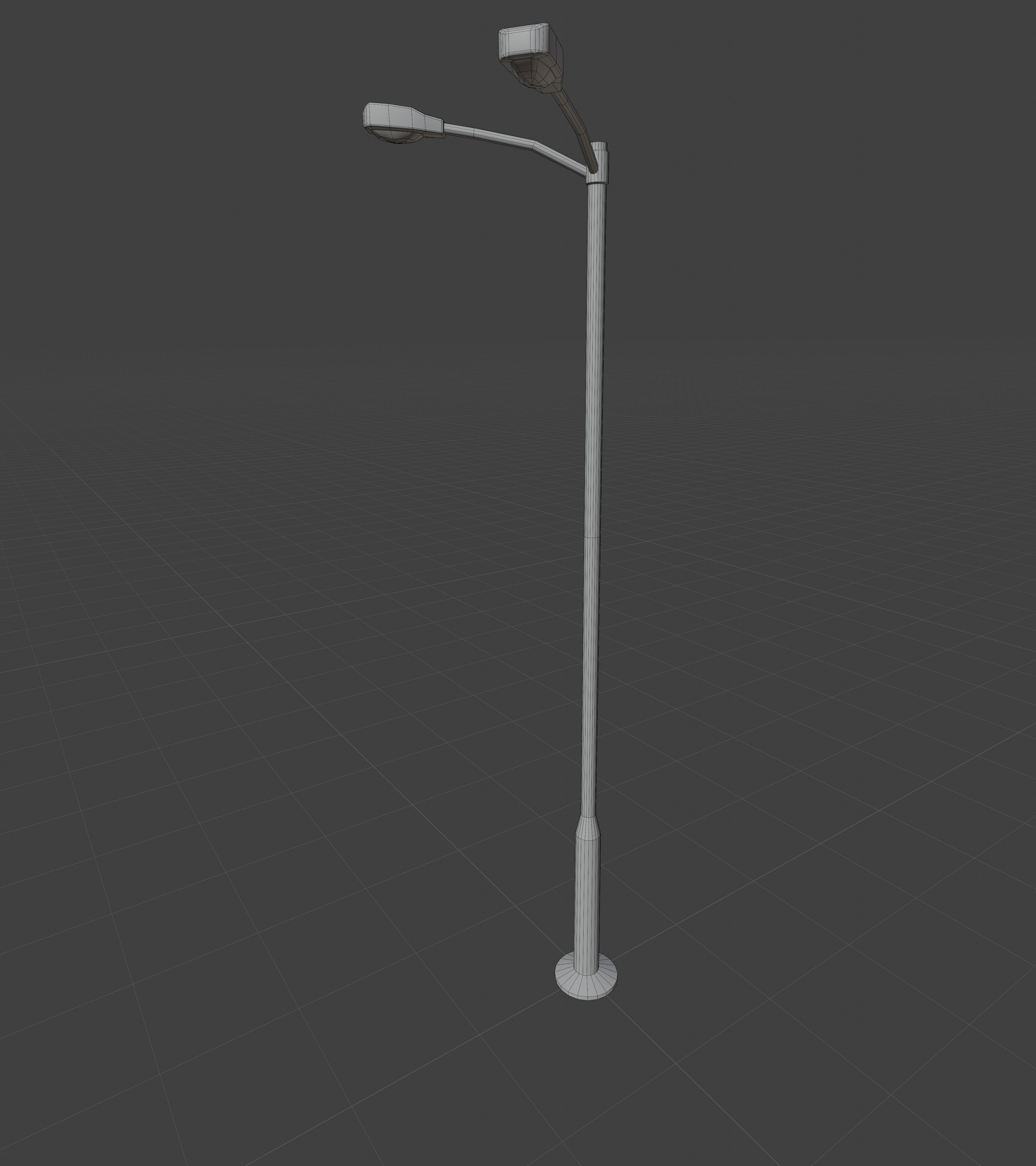 Double Highway Light 1 Low-poly 3D model_5