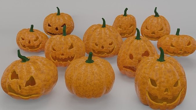 Helloween 11 Pumpkins Collection 3D model