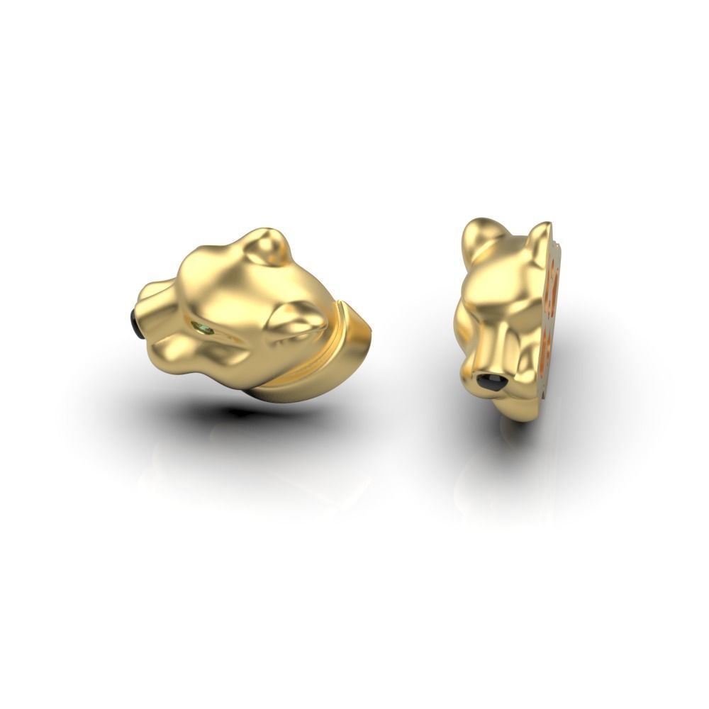 Panther Earrings 3D print model_4