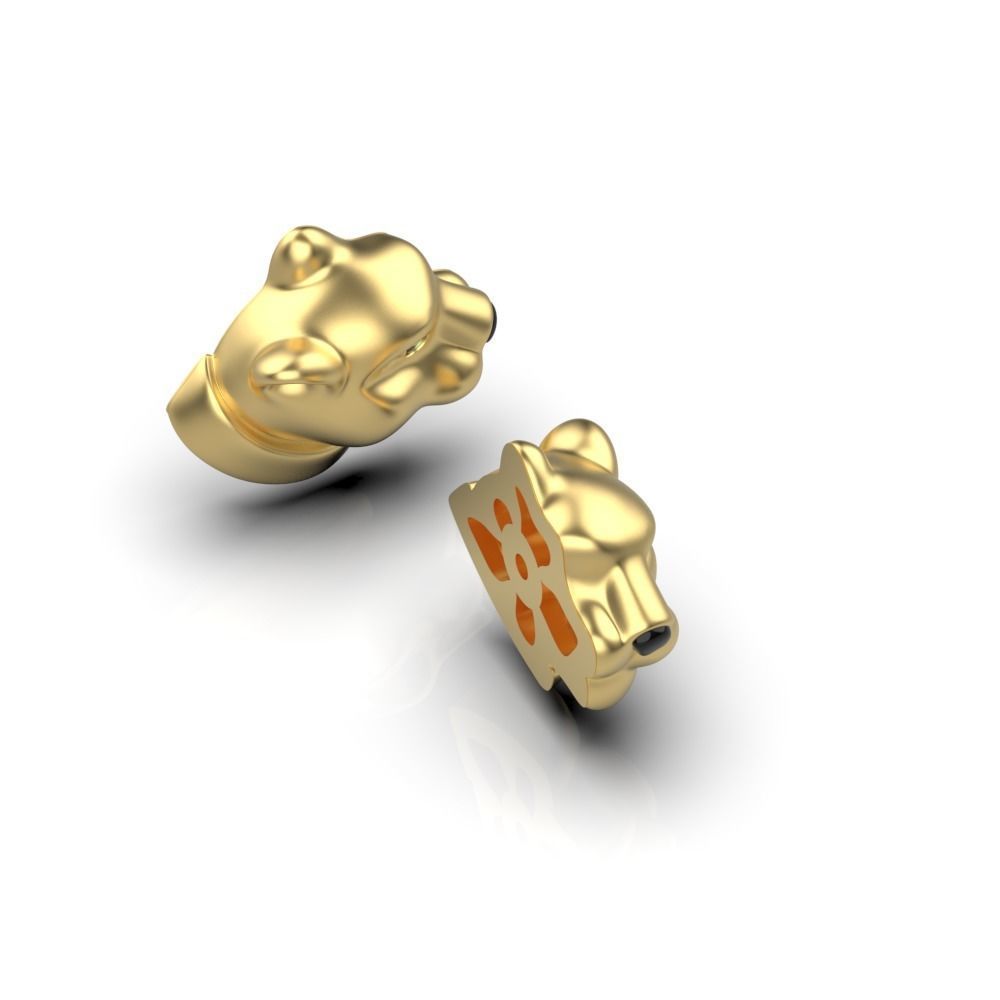 Panther Earrings 3D print model_6