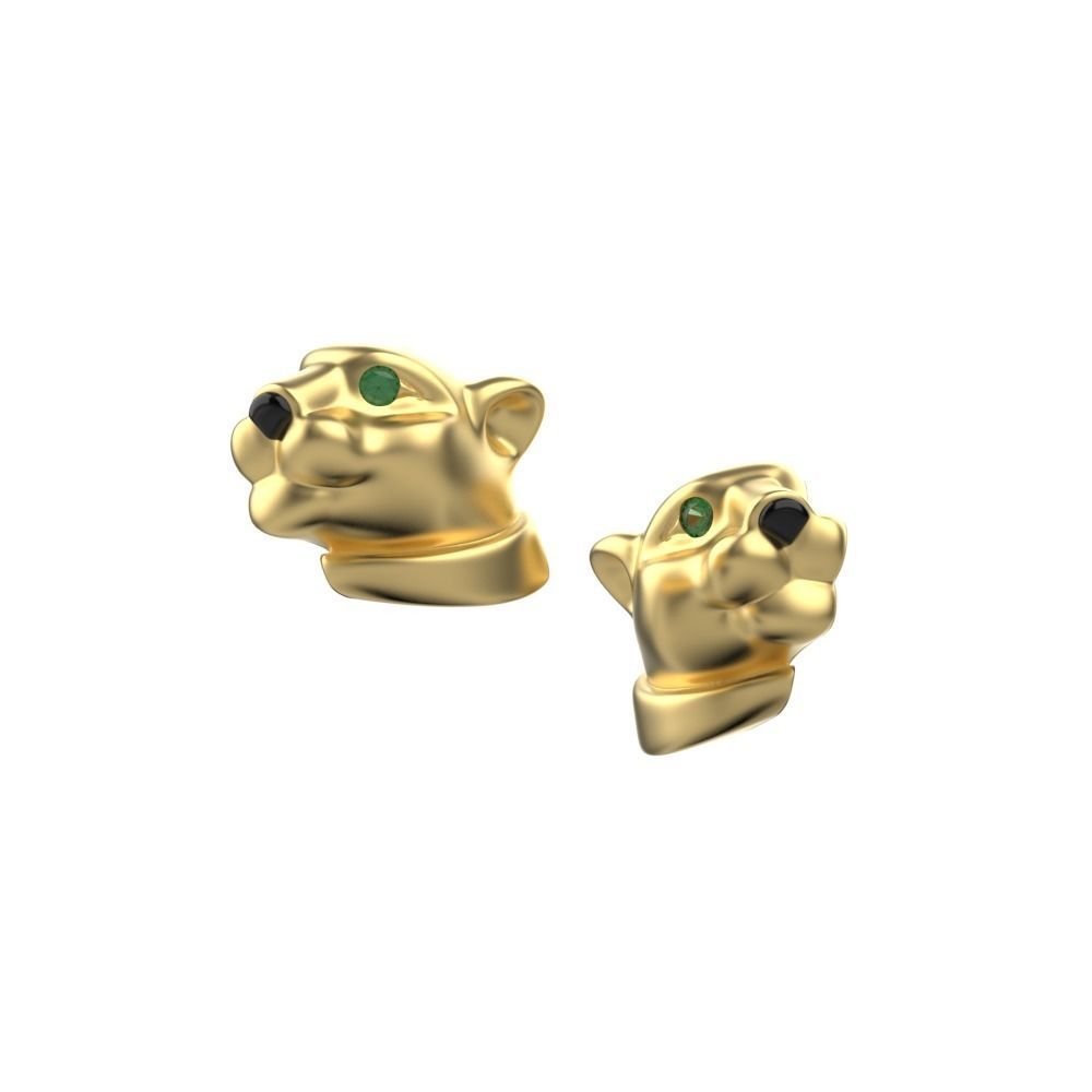 Panther Earrings 3D print model_5