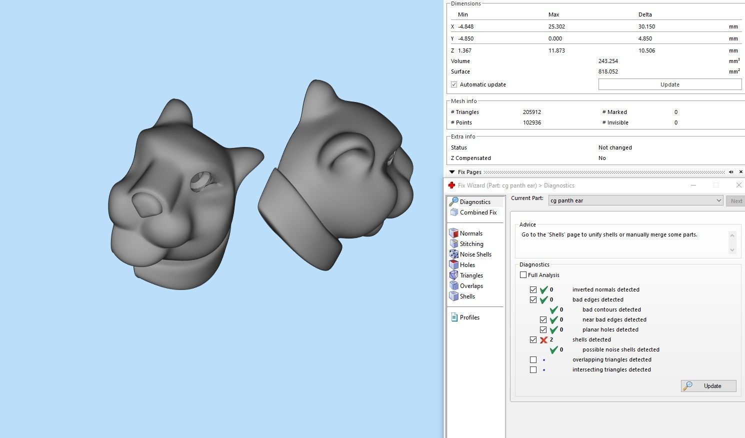 Panther Earrings 3D print model_11