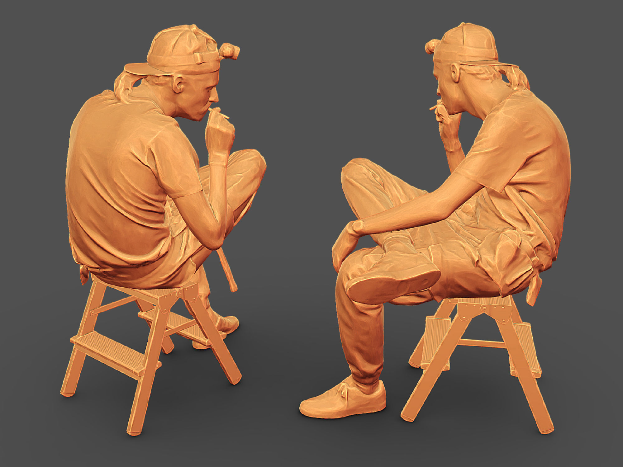 Photorealistic Construction Worker Character 3D model_6