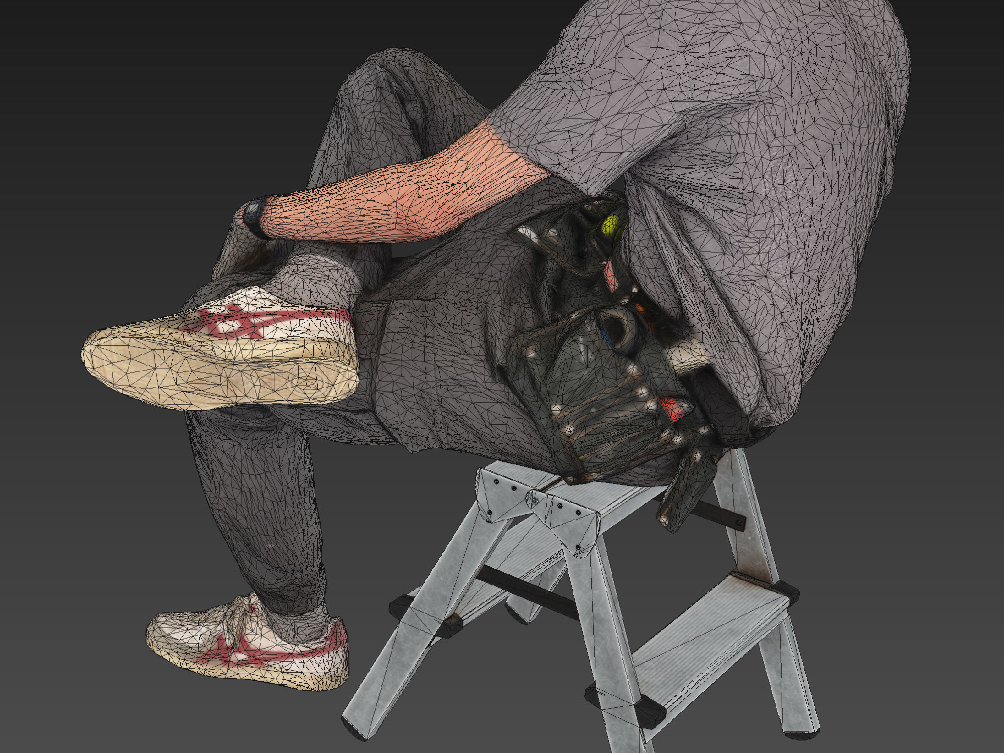Photorealistic Construction Worker Character 3D model_9