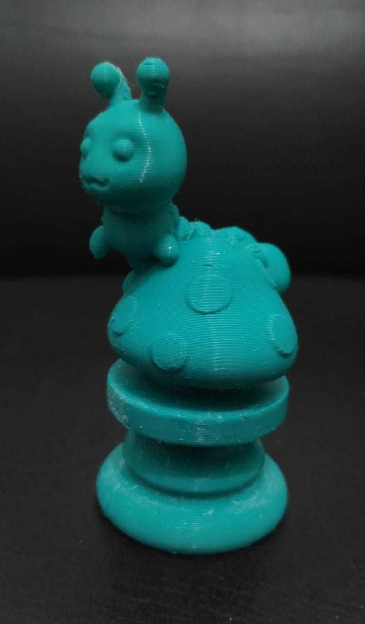 Alice Chess - Side A - Caterpillar -  Rook 3D print model_11