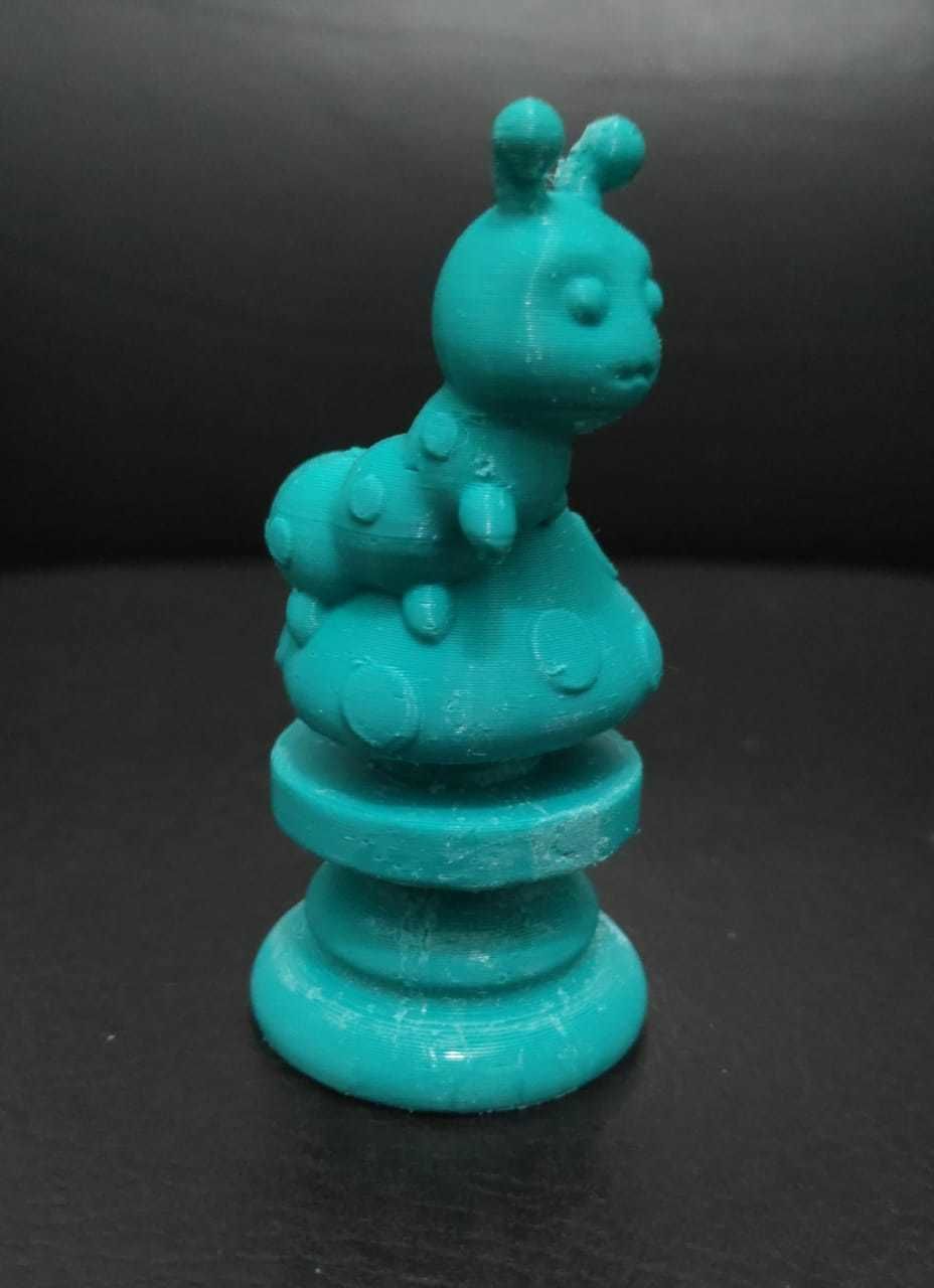 Alice Chess - Side A - Caterpillar -  Rook 3D print model_5