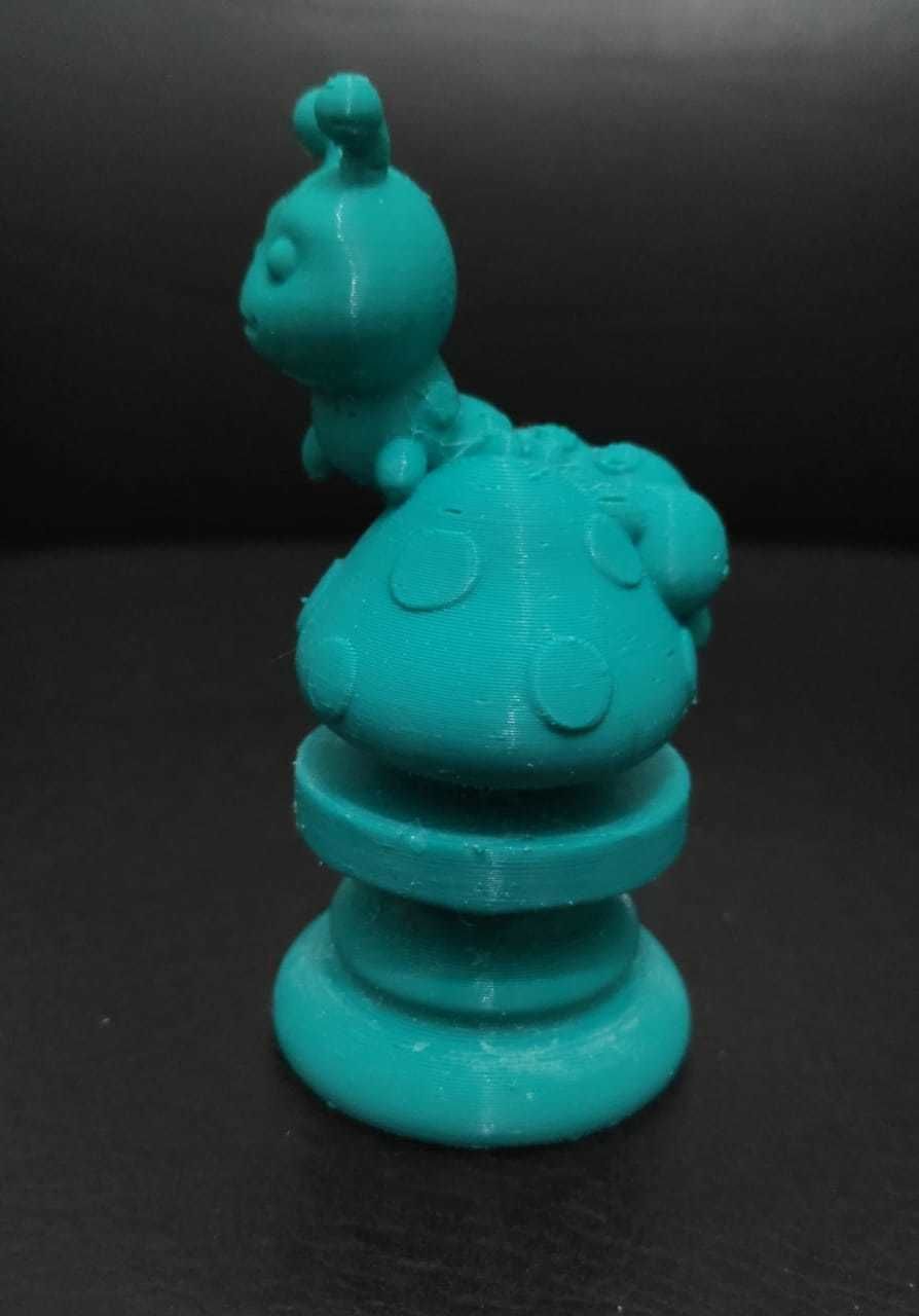 Alice Chess - Side A - Caterpillar -  Rook 3D print model_7