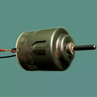 DC motor educational animation 3D model_0