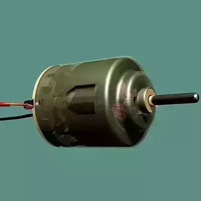 DC motor educational animation 3D model