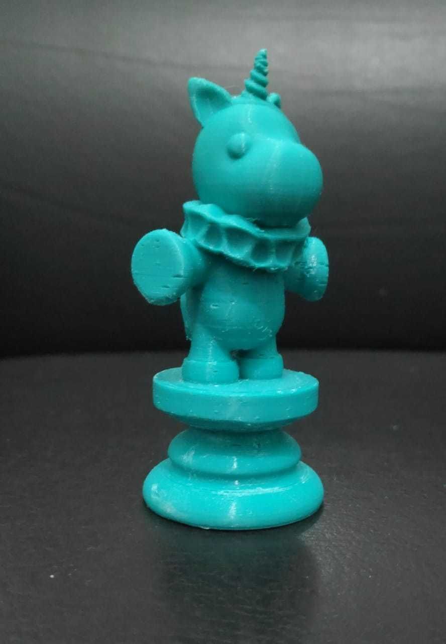 Alice Chess - Side A - Unicorn - Knight 3D print model_9