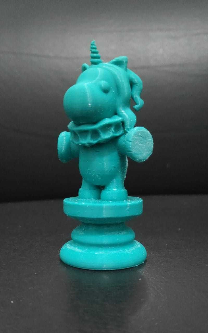 Alice Chess - Side A - Unicorn - Knight 3D print model_5