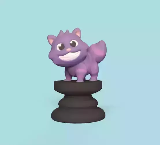 Alice Chess - Side A - Cheshire Cat - Bishop 3D print model