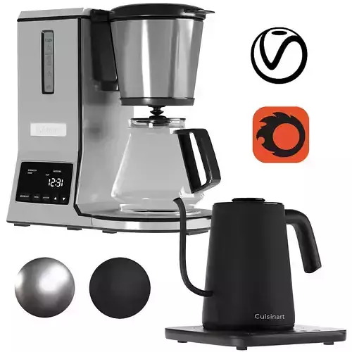 Cuisinart Set 2 coffee maker Low-poly 3D model