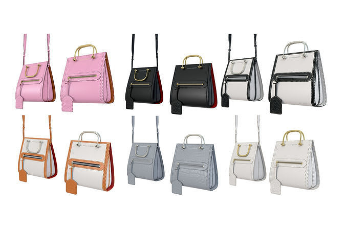 Alexander McQueen Short Story Bags 3D Model Collection