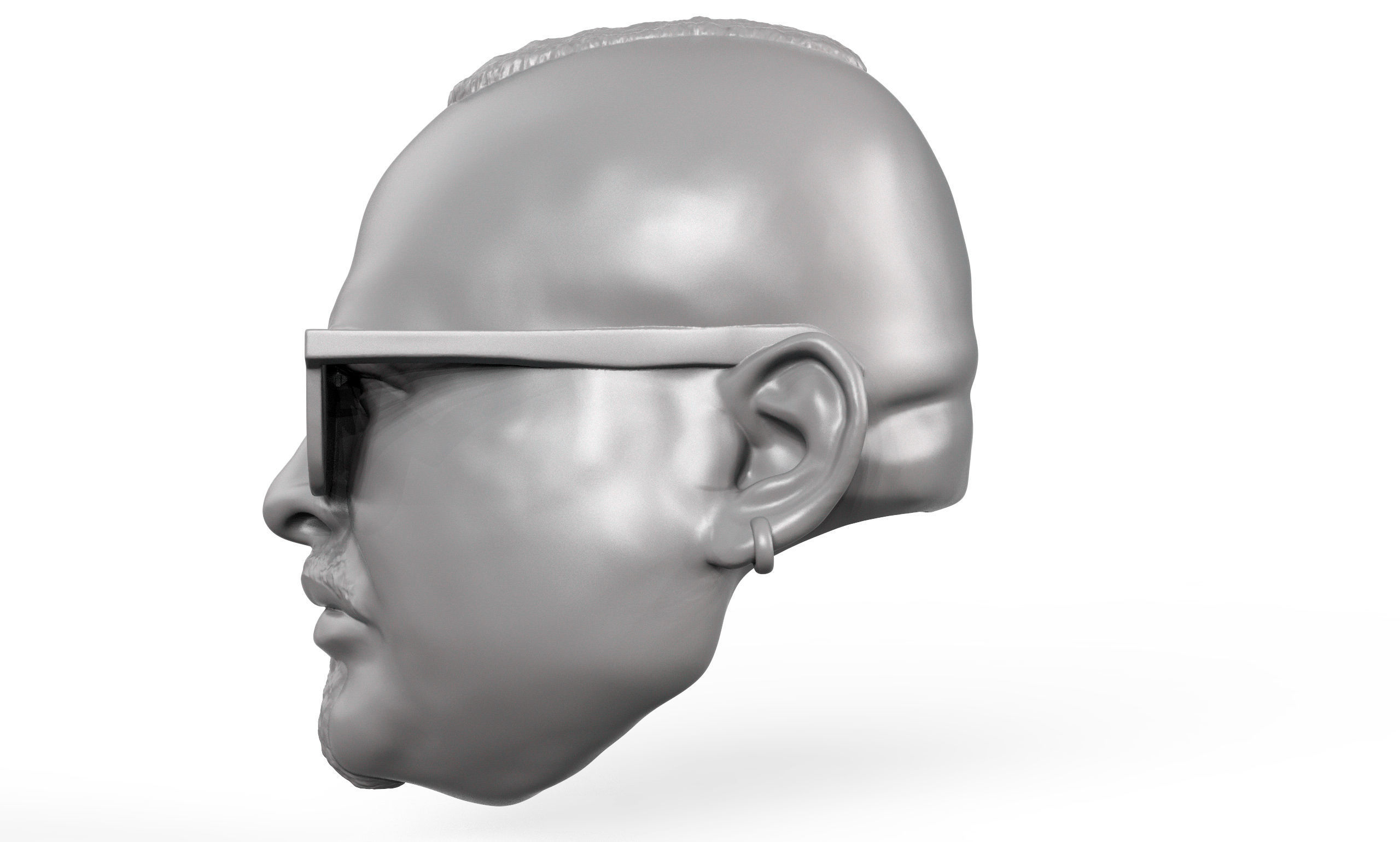Bad Misfortune Fade 3D printable action figure head sculpt 3D print model_3