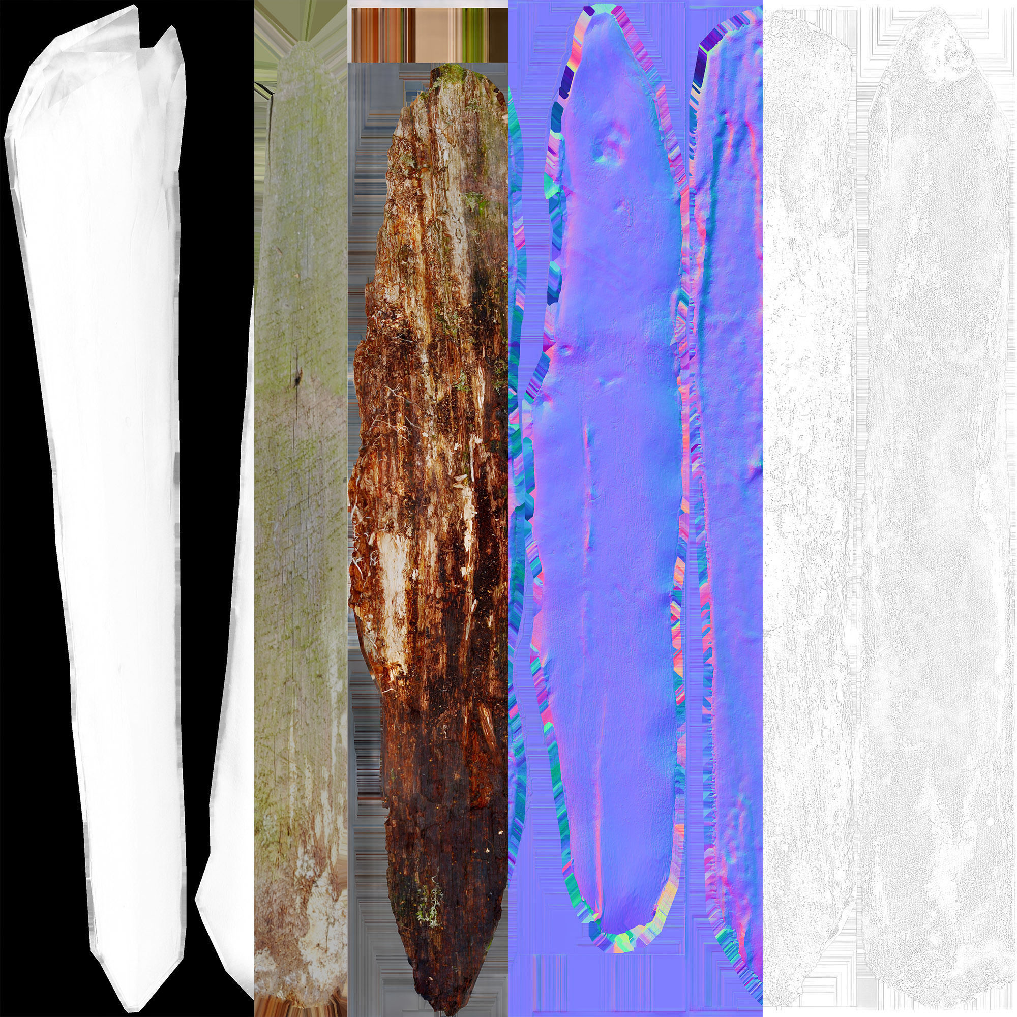 Old Fence Low-poly 3D model_15