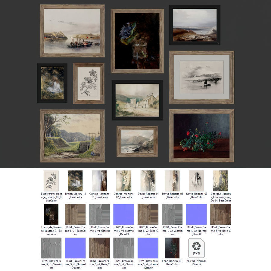 Gallery Wall 140 3D model_5