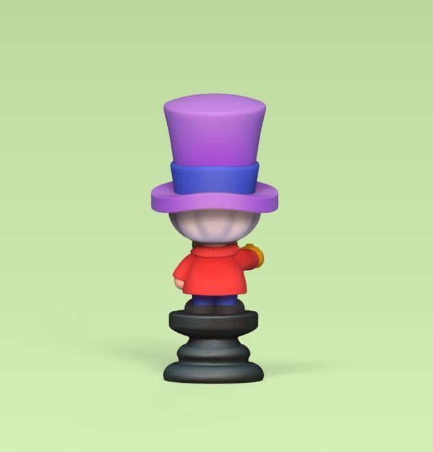 Alice Chess - Side A - Mad Hatter - King 3D print model_3