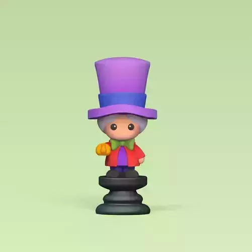 Alice Chess - Side A - Mad Hatter - King 3D print model