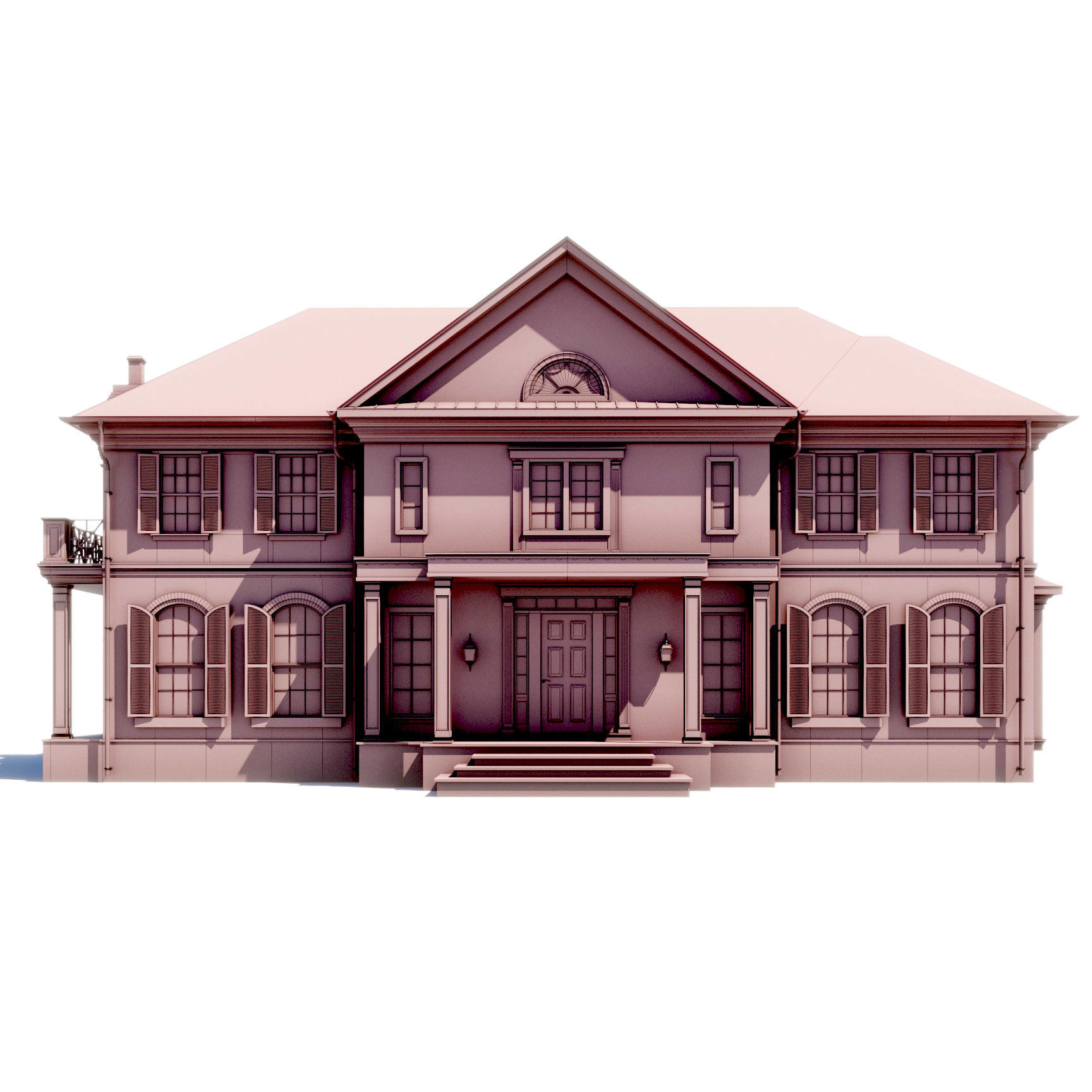 Build024 brick house 3D model_3