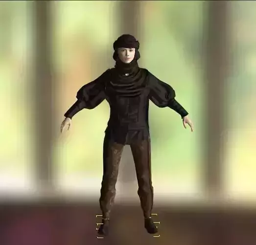 Arabian girl 3d blender obj fbx