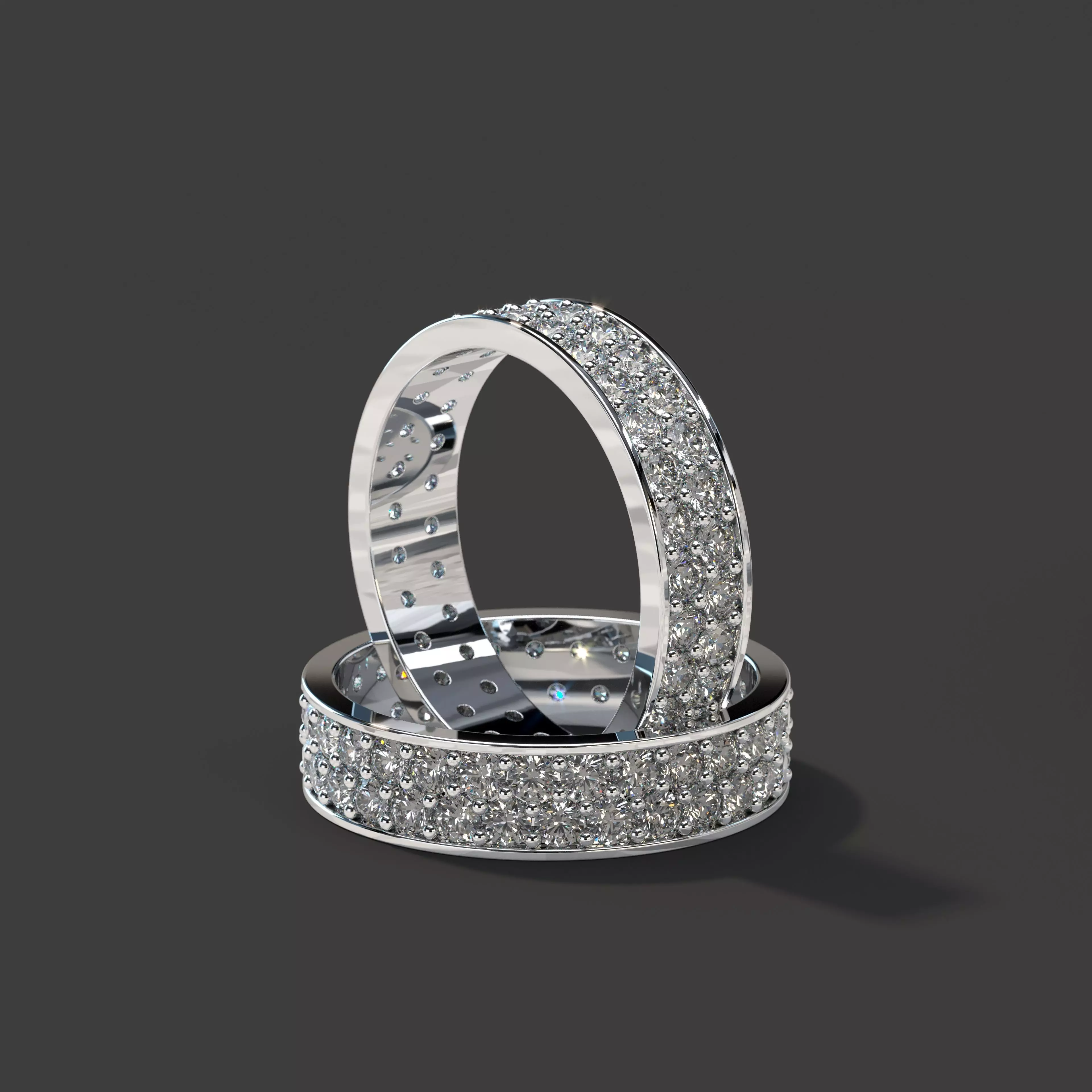 Slim Brilliant ring 3D print model_0