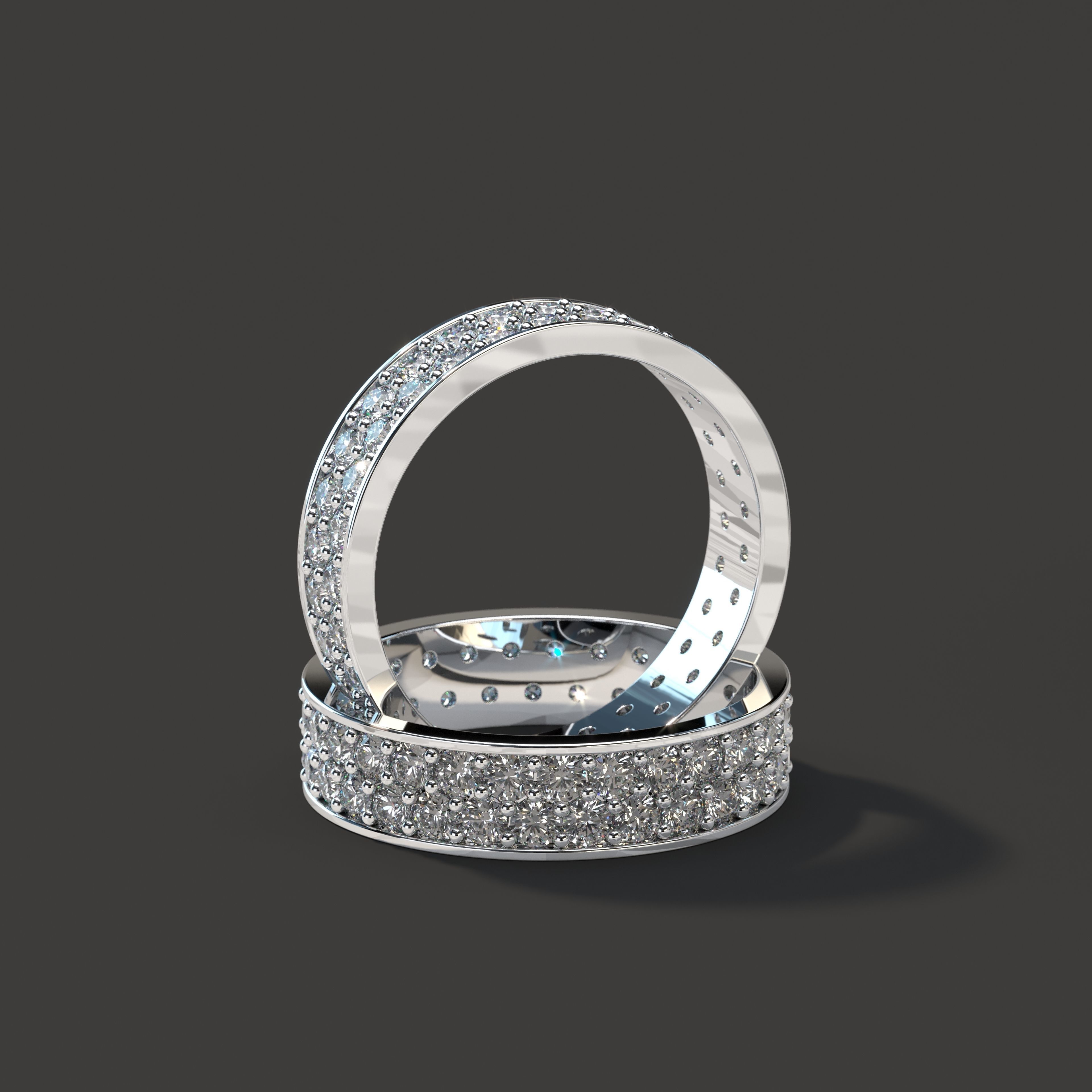 Slim Brilliant ring 3D print model_4