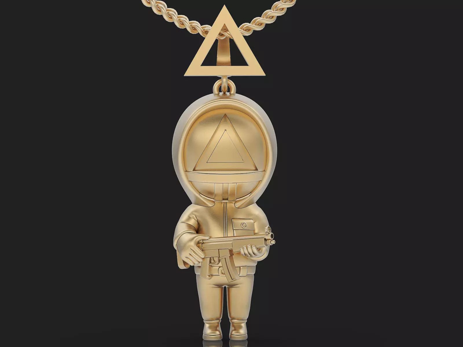 Squid Game triangle Pink Soldier Silver Gold Print 3D print model