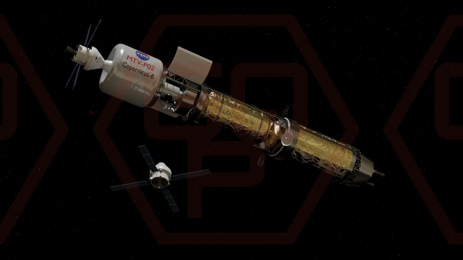 SCI-FI Spaceship Low-poly 3D model_16