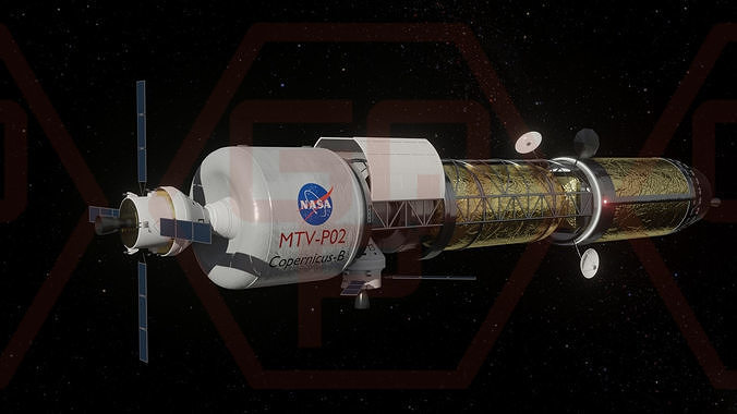 SCI-FI Spaceship Low-poly 3D model