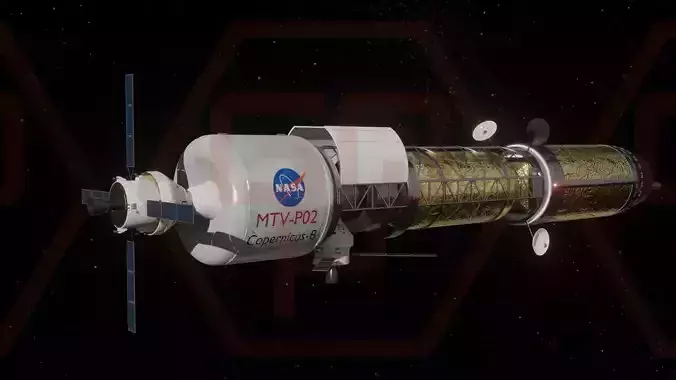 SCI-FI Spaceship Low-poly 3D model