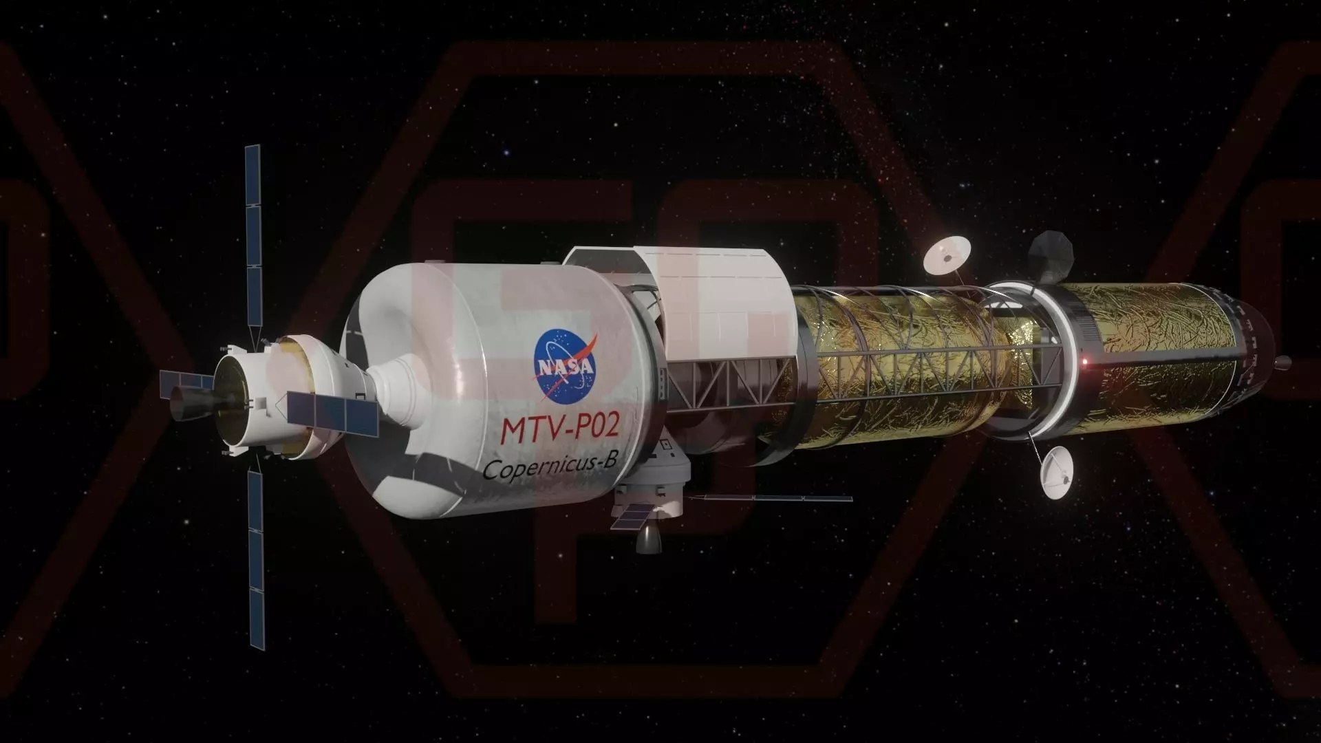 SCI-FI Spaceship Low-poly 3D model_0