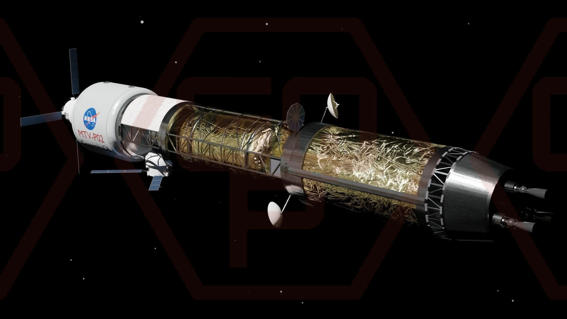 SCI-FI Spaceship Low-poly 3D model_11