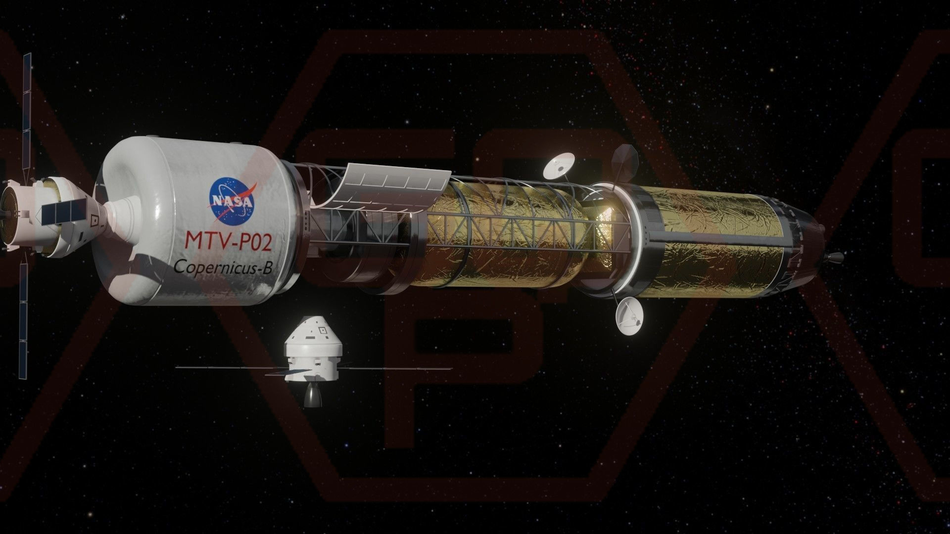 SCI-FI Spaceship Low-poly 3D model_18