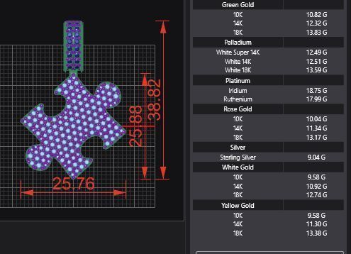 Puzzle Piece Pendant - Pave - Small 3D print model_3