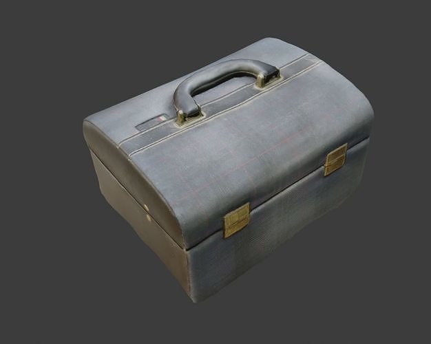 Vintage Blue Box SCANNED 3D model