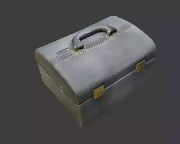Vintage Blue Box SCANNED 3D model