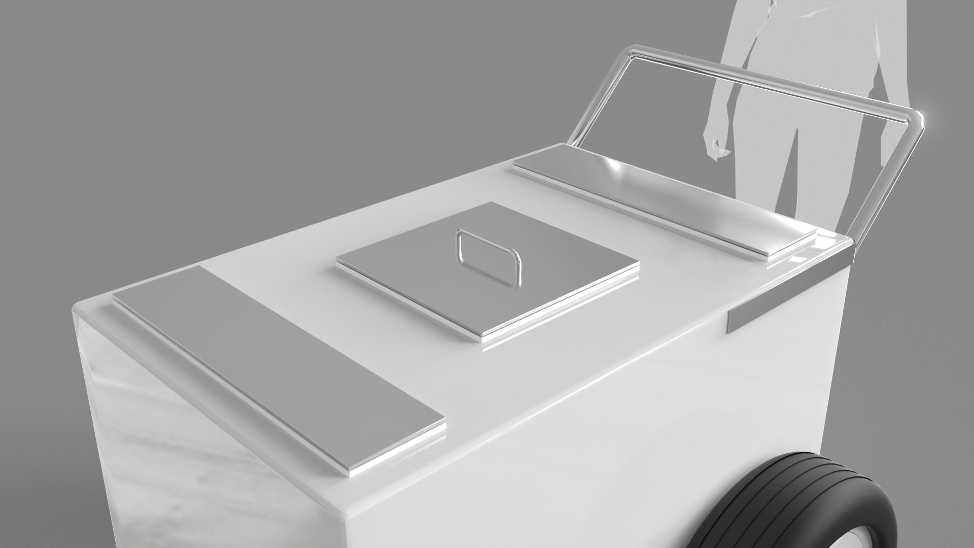 Ice Cream Popsicle Cart 3D model_1