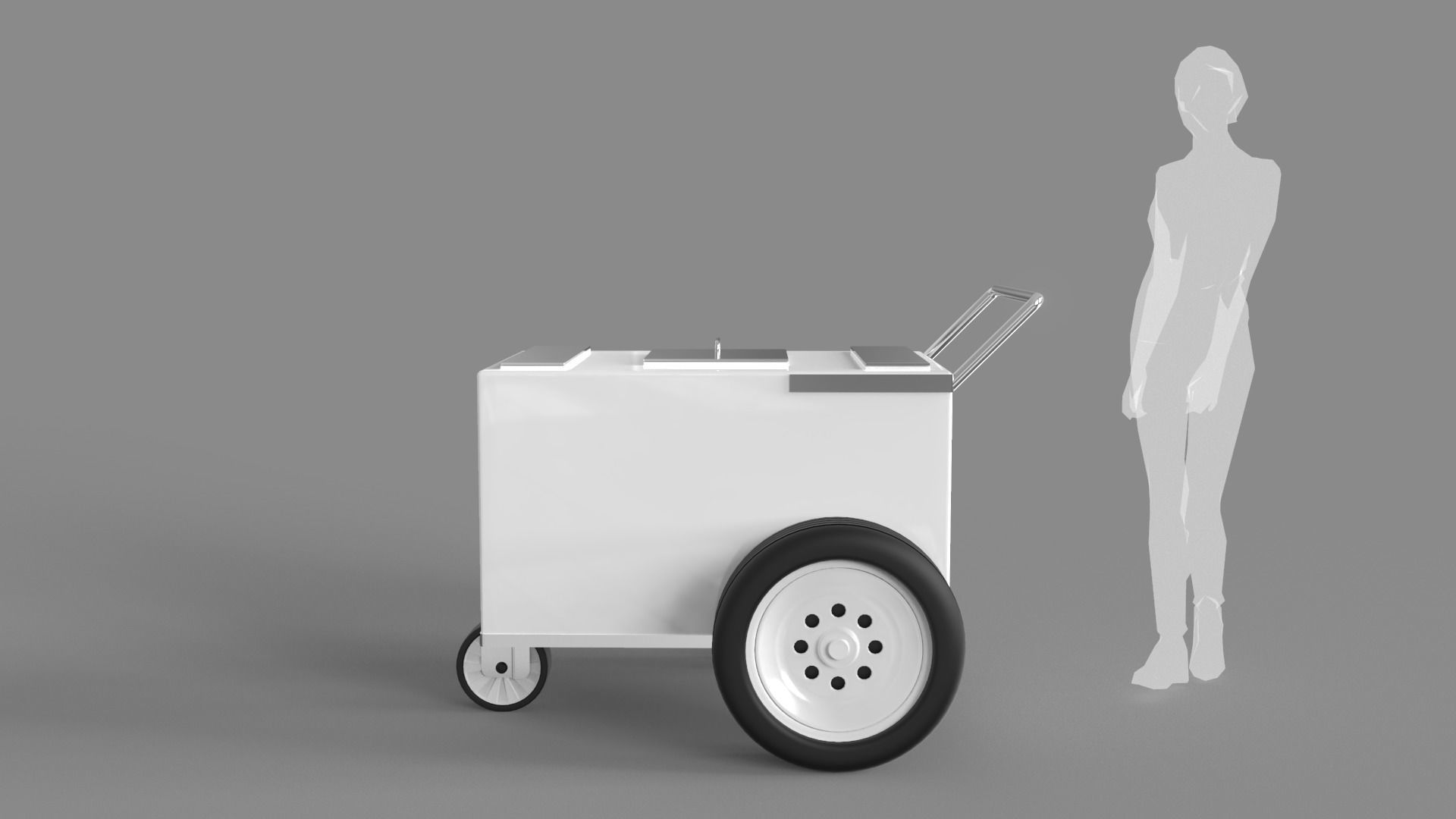 Ice Cream Popsicle Cart 3D model_3